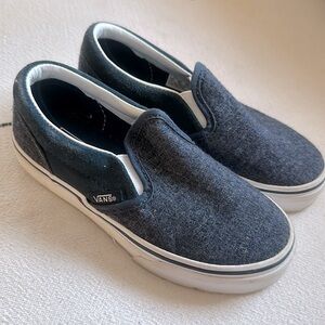 VANS-denim classic Slip-On Shoes 12.5